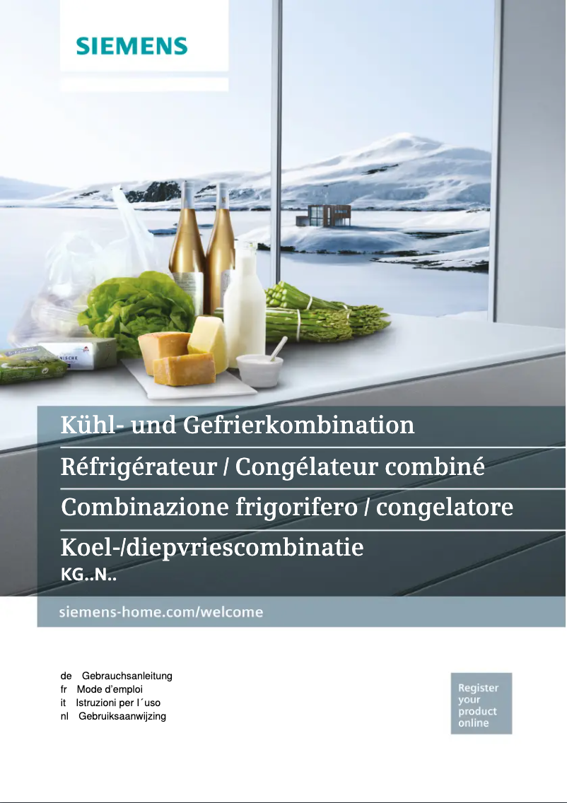 Página 1 del manual Manual de usuario Siemens KG36NAW32