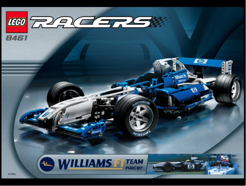 Page n°1 - Manuel utilisateur Lego Williams F1 Team Racer 8374