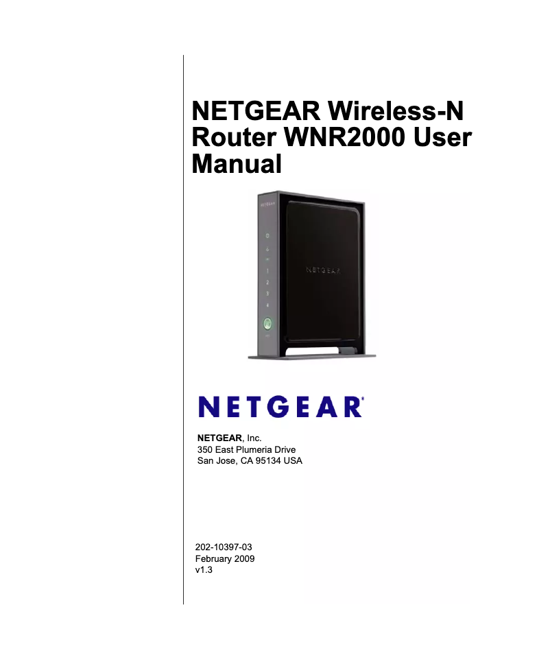 Page 1 de la notice Manuel utilisateur Netgear WNR2000