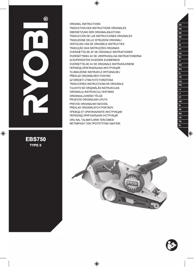 Page n°1 - Manuel utilisateur RYOBI EBS750