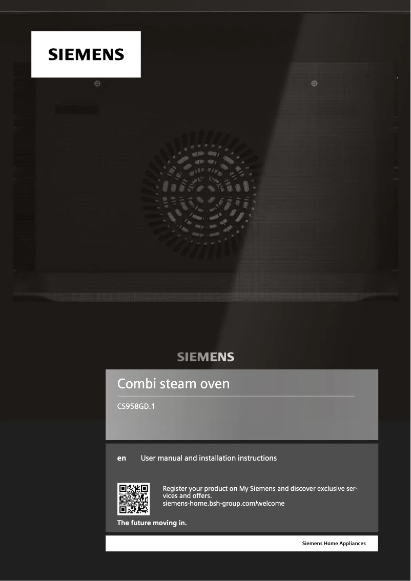 Page 1 de la notice Guide d'installation Siemens CS958GDD1