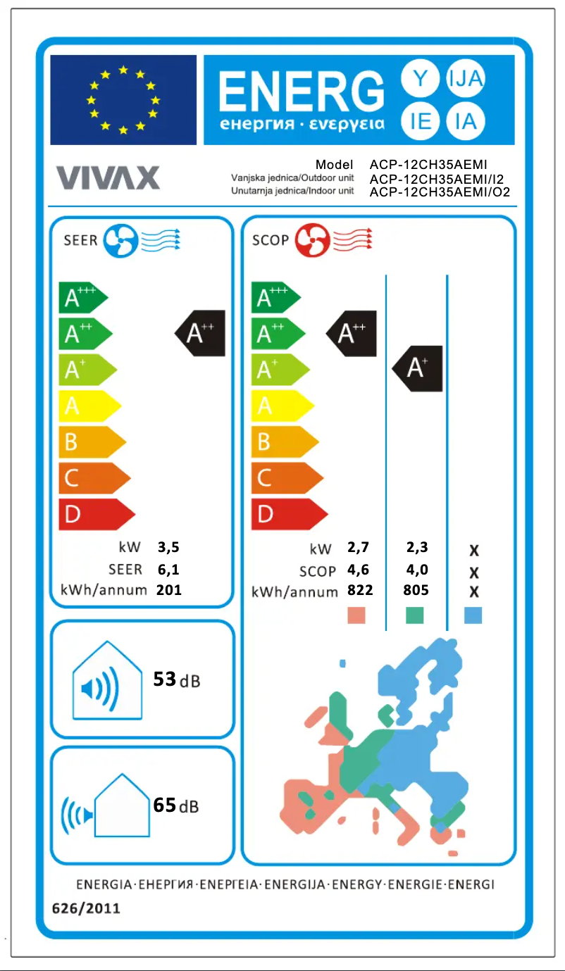Image de la première page du manuel de l'appareil ACP-12CH35AEMI