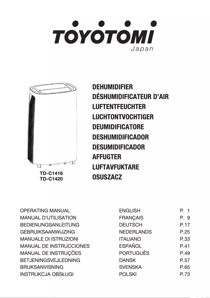 Image de la première page du manuel de l'appareil TD-C1416