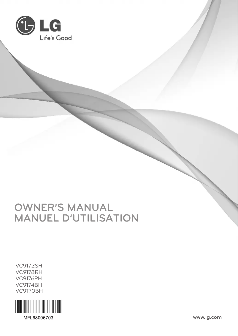Page n°1 - Manuel utilisateur LG VC9176PH