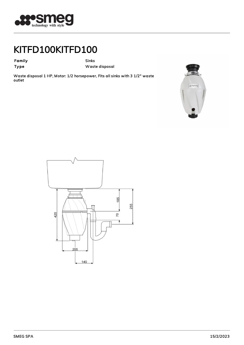 Image de la première page du manuel de l'appareil KITFD100