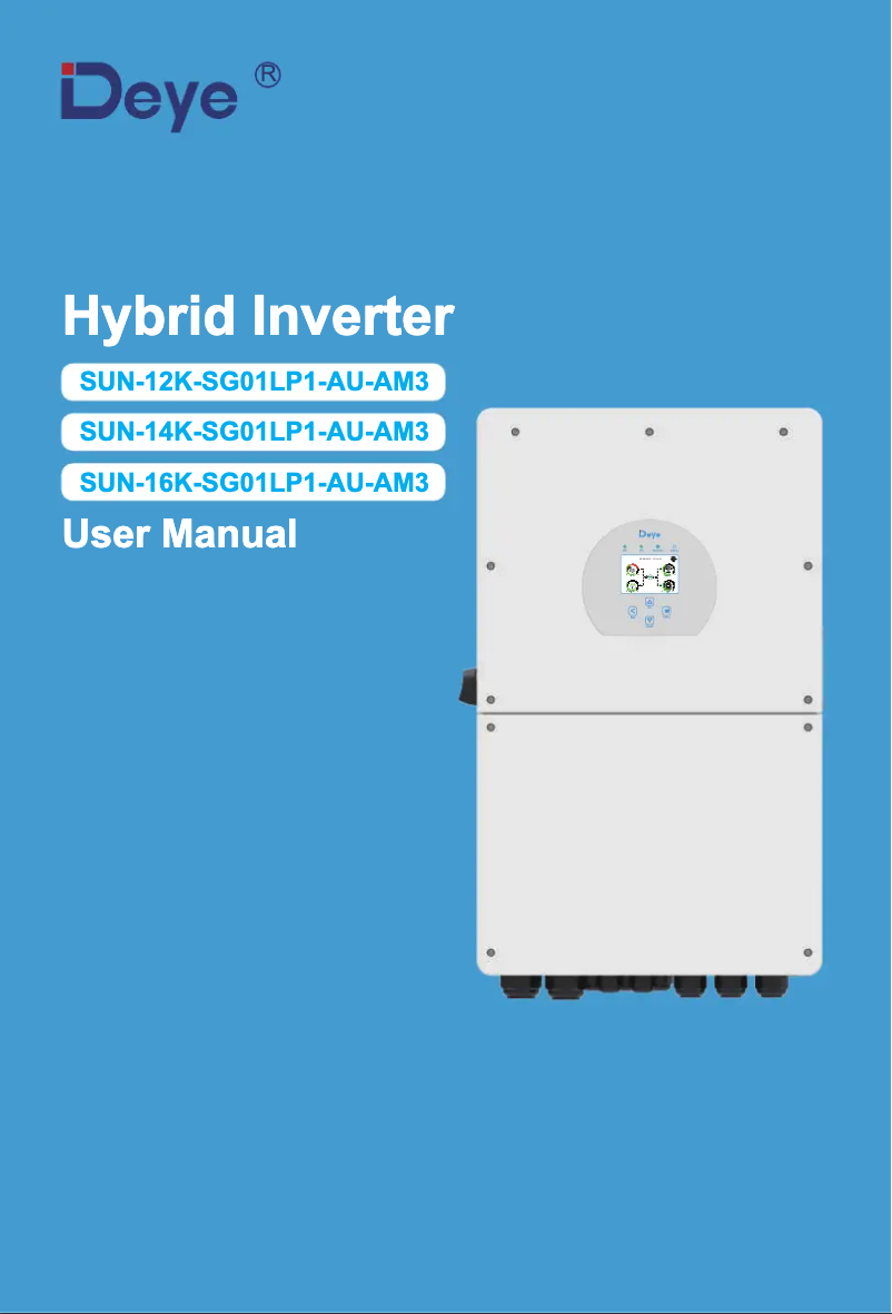 Page 1 de la notice Manuel utilisateur Deye SUN-14K-SG01LP1-AU