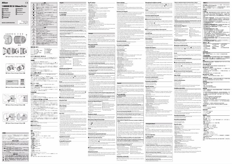 Image de la première page du manuel de l'appareil 1 Nikkor VR 10-100mm f/4-5.6