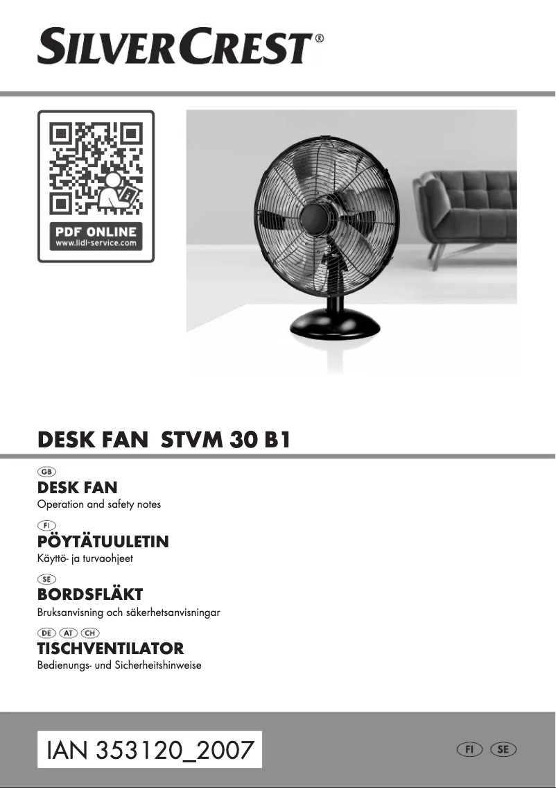 Page 1 de la notice Manuel utilisateur SilverCrest STVM 30 B1