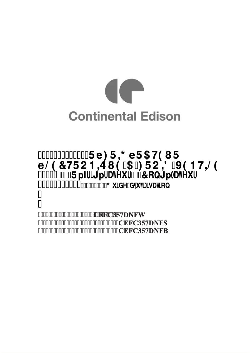 Página 1 del manual Manual de usuario Continental Edison CEFC357DNFW