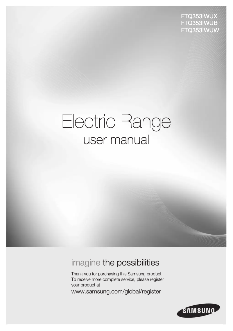Image de la première page du manuel de l'appareil FTQ353IWUX