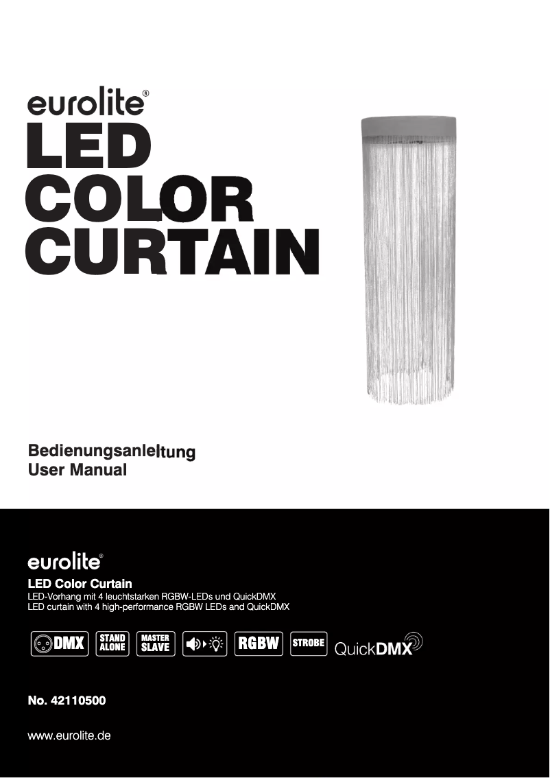 Image de la première page du manuel de l'appareil LED Color Curtain