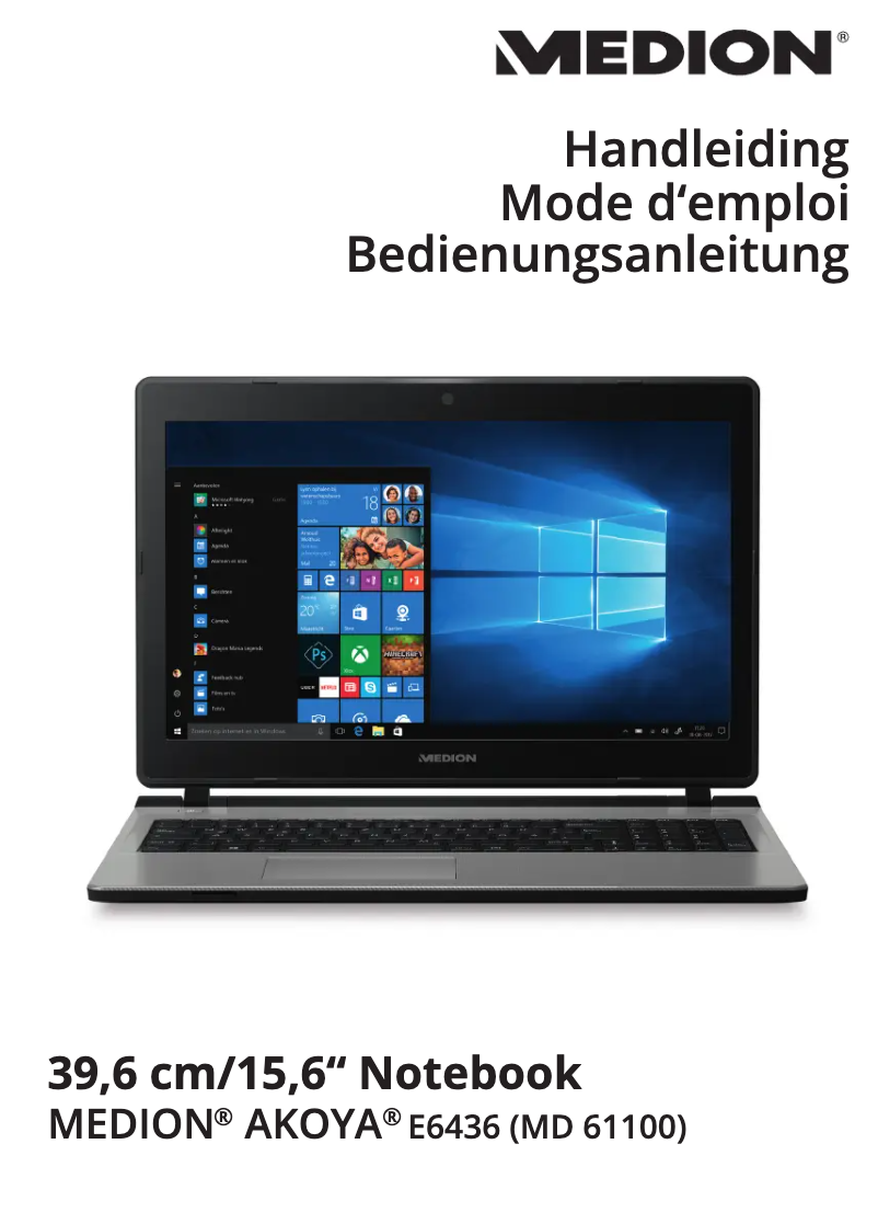 Page 1 de la notice Manuel utilisateur Medion Akoya E6436 (MD 61600)