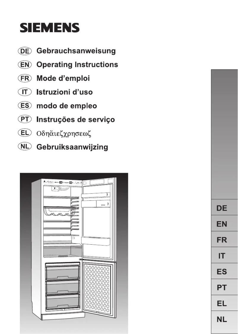 Page 1 de la notice Manuel utilisateur Siemens KG33P330