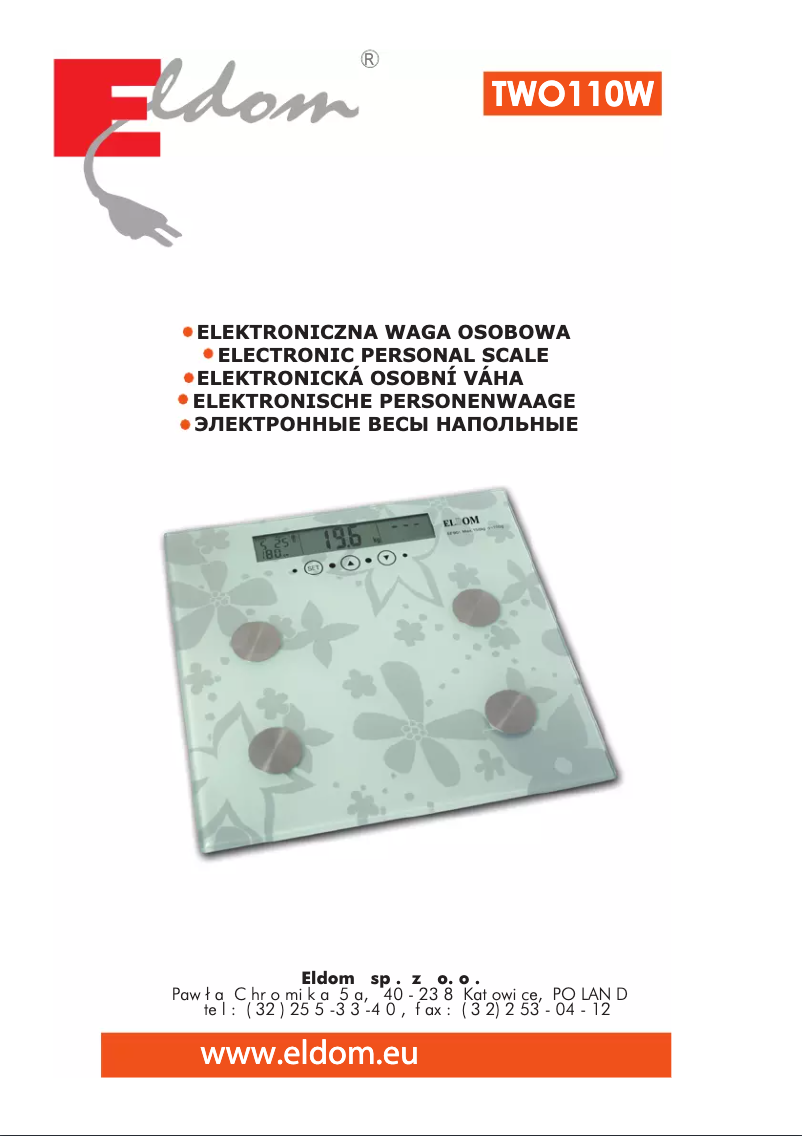 Page 1 de la notice Manuel utilisateur Eldom TWO110W