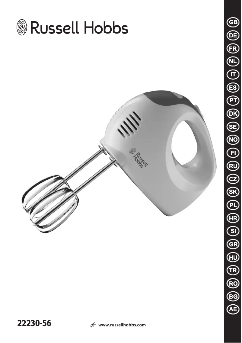 Page 1 de la notice Manuel utilisateur Russell Hobbs Explore Hand Mixer 22230-56
