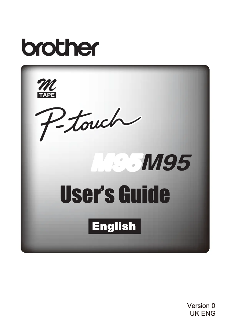 Page 1 de la notice Manuel utilisateur Brother P-Touch M95