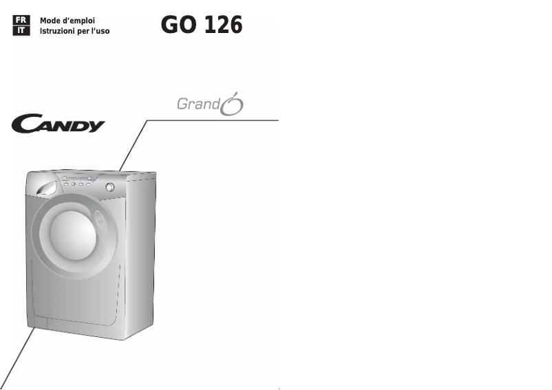 Page 1 de la notice Manuel utilisateur Candy GO126-16S