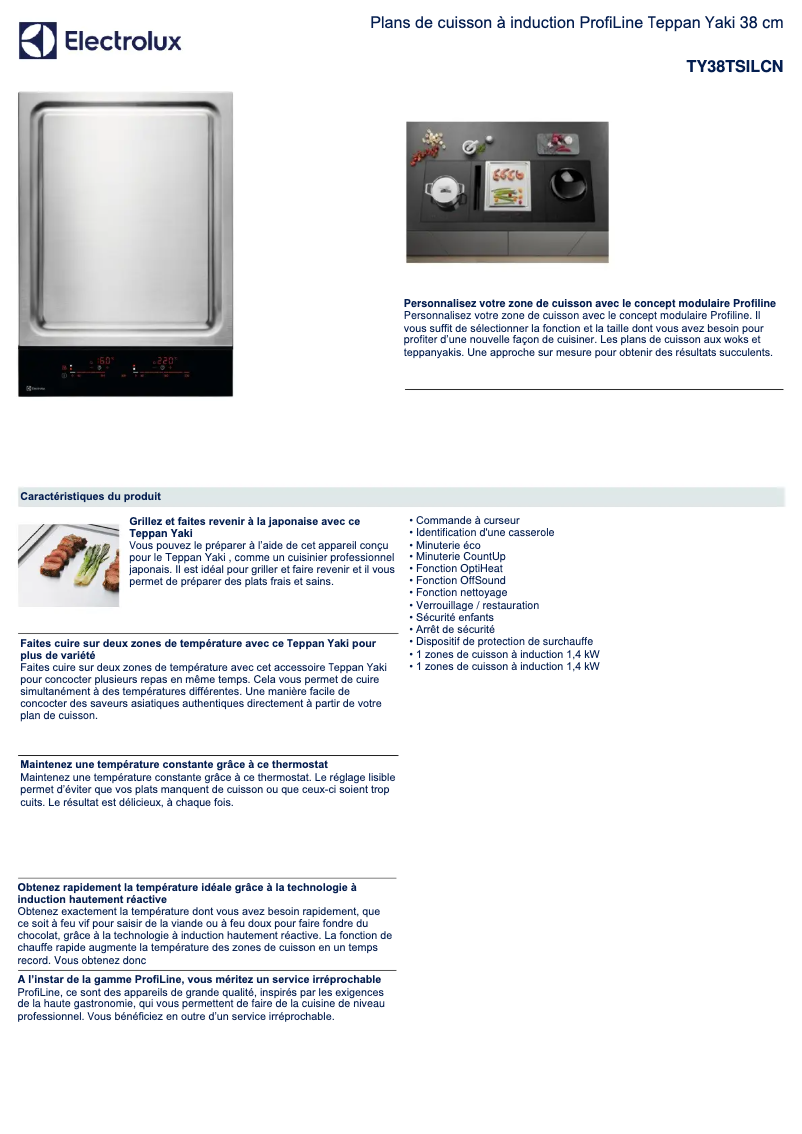 Image de la première page du manuel de l'appareil TY38TSILCN