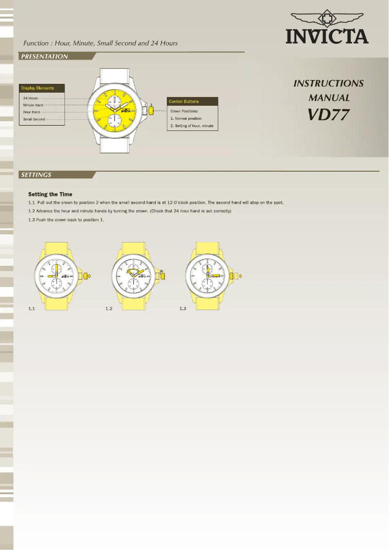 Page n°1 - Manuel utilisateur Invicta Force 22258