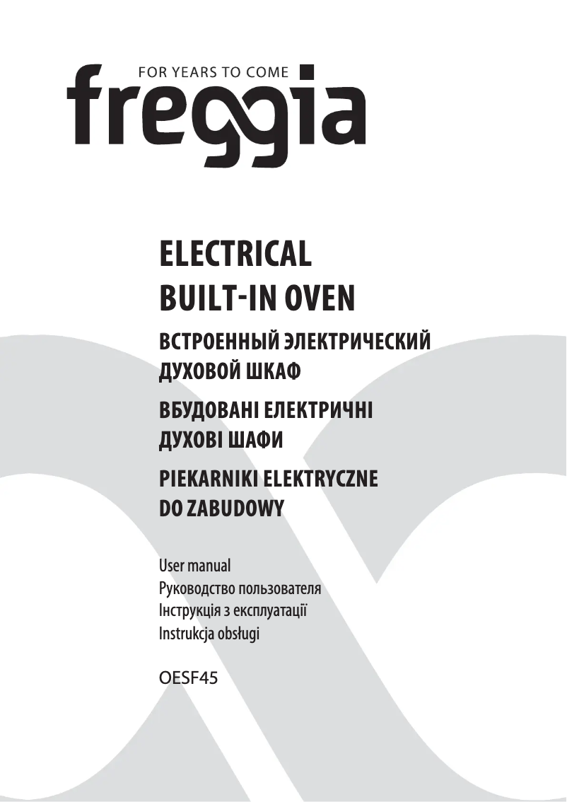 Página 1 del manual Manual de usuario Freggia OESF45