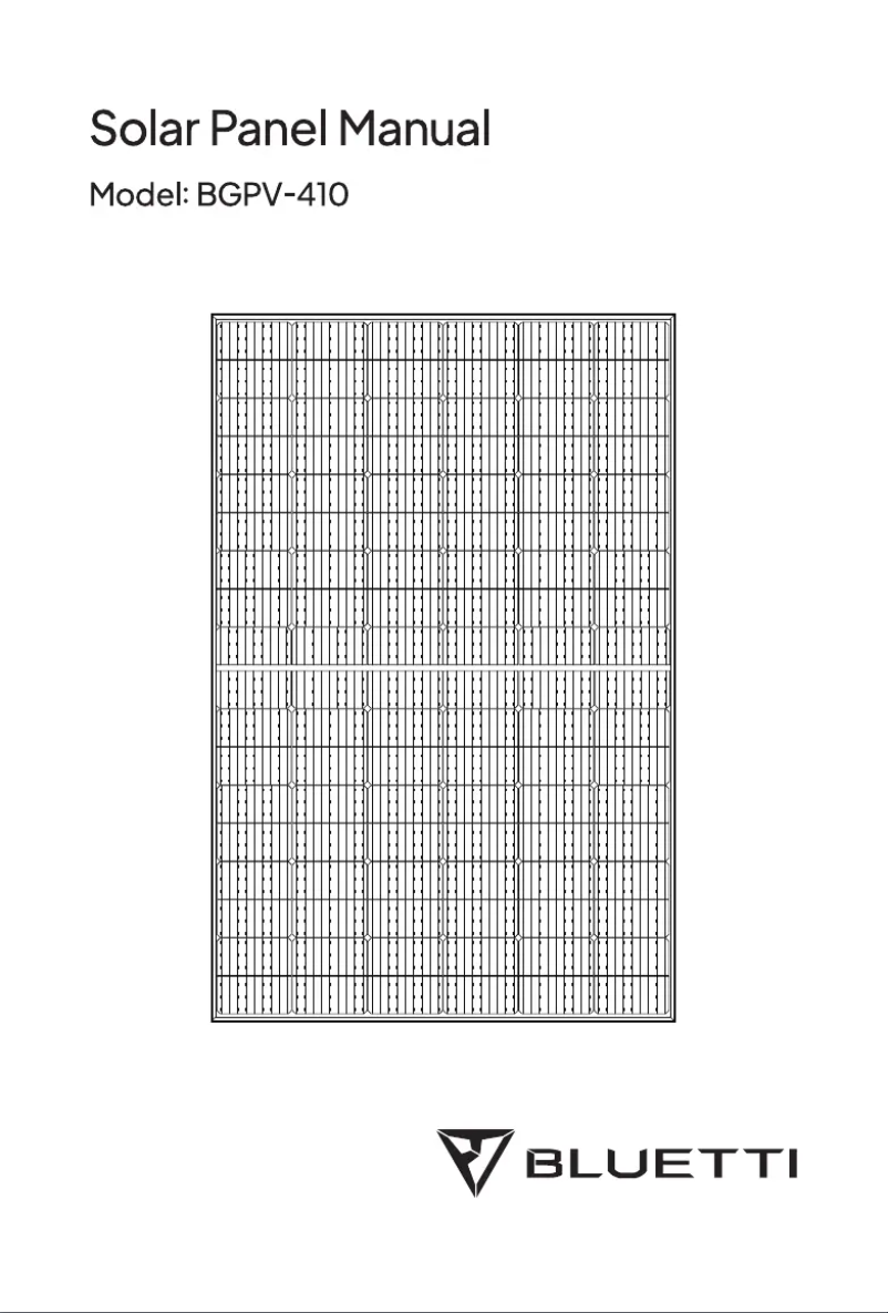 Image de la première page du manuel de l'appareil BGPV-410