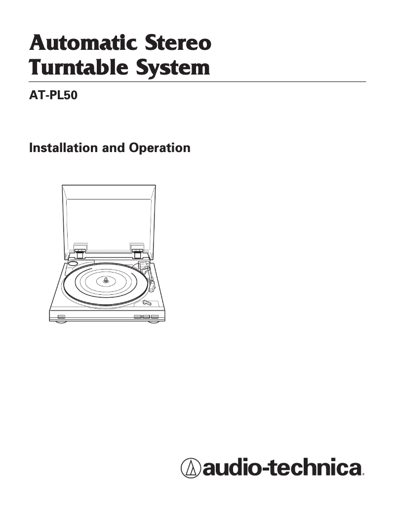 Image de la première page du manuel de l'appareil AT-PL50