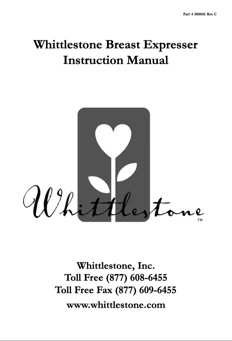 Page 1 de la notice Manuel utilisateur Whittlestone Breast Expresser
