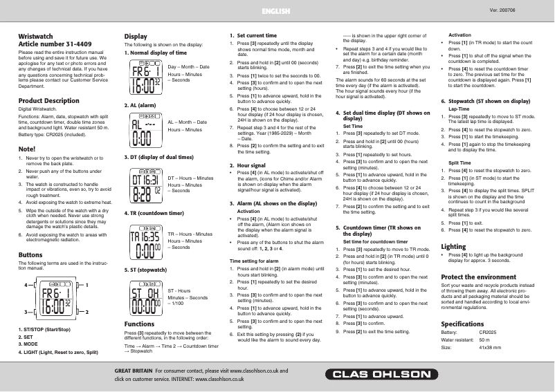 Image de la première page du manuel de l'appareil 31-4409