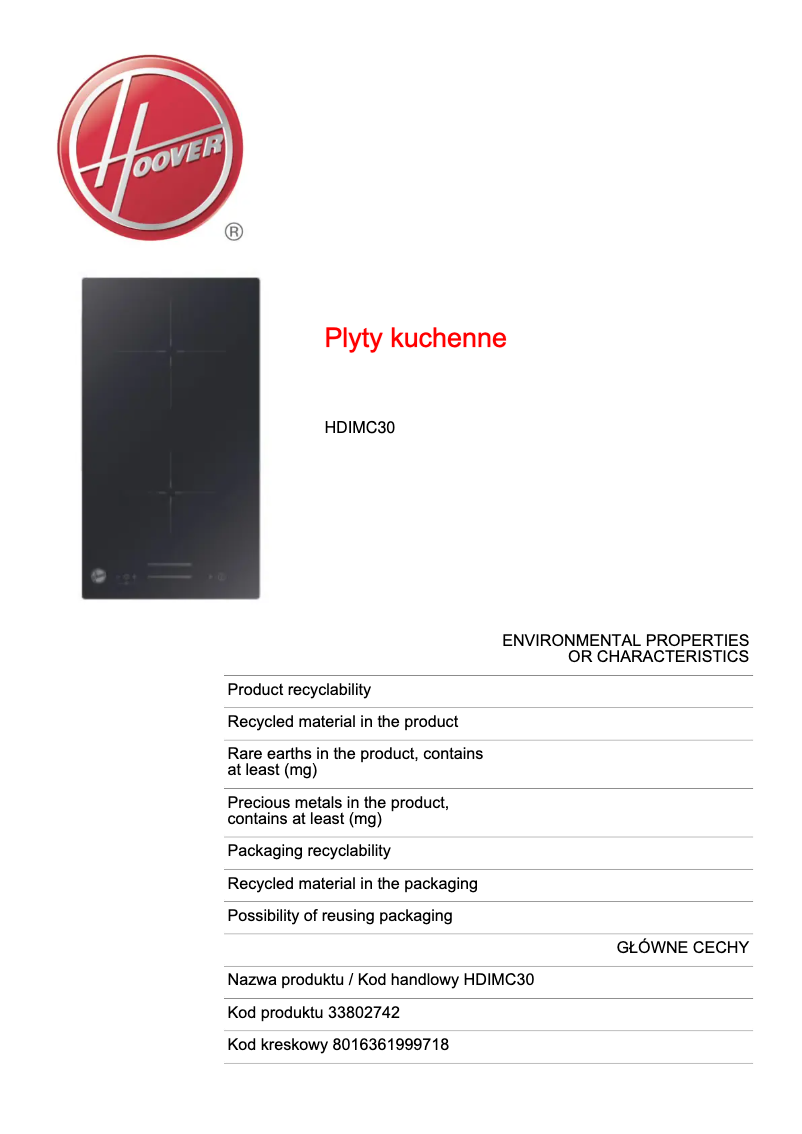 Image de la première page du manuel de l'appareil HDIMC30