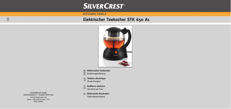 Page 1 de la notice Manuel utilisateur SilverCrest STK 650 A1