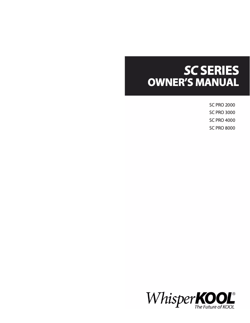 Image de la première page du manuel de l'appareil U-WKSC8000-115-PRO