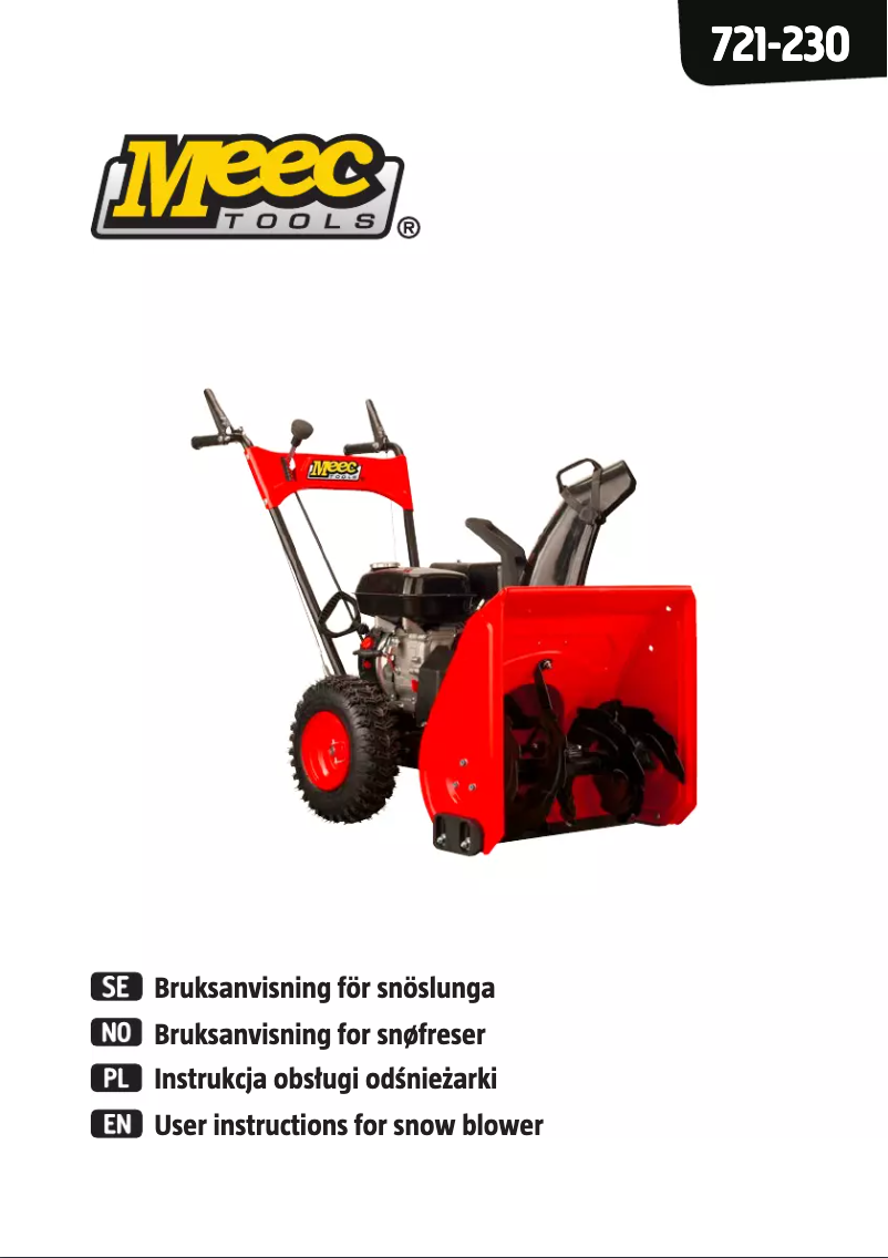 Page 1 de la notice Manuel utilisateur Meec Tools 721-230