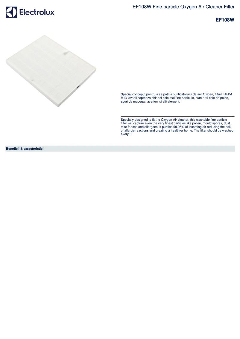 Image de la première page du manuel de l'appareil EF108W