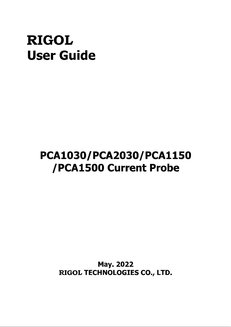 Image de la première page du manuel de l'appareil PCA1150