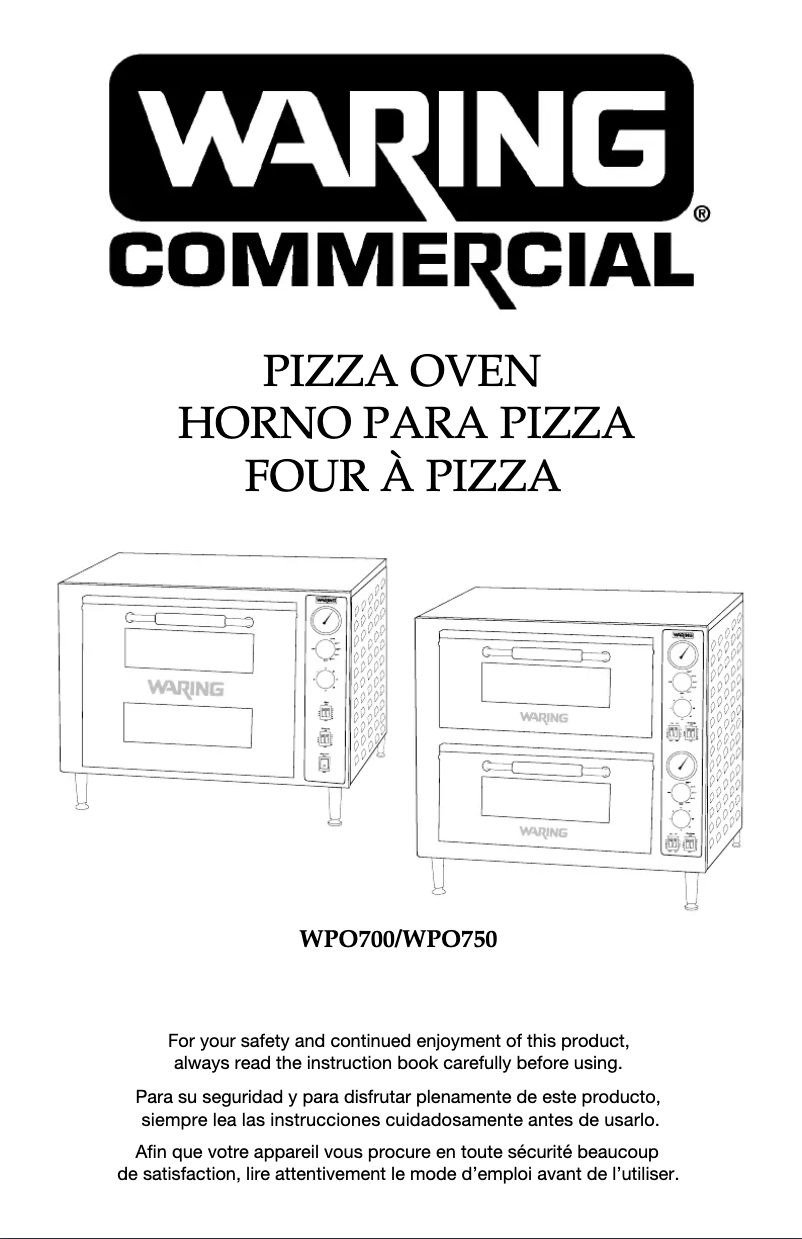 Página 1 del manual Manual de usuario Waring Commercial WPO750