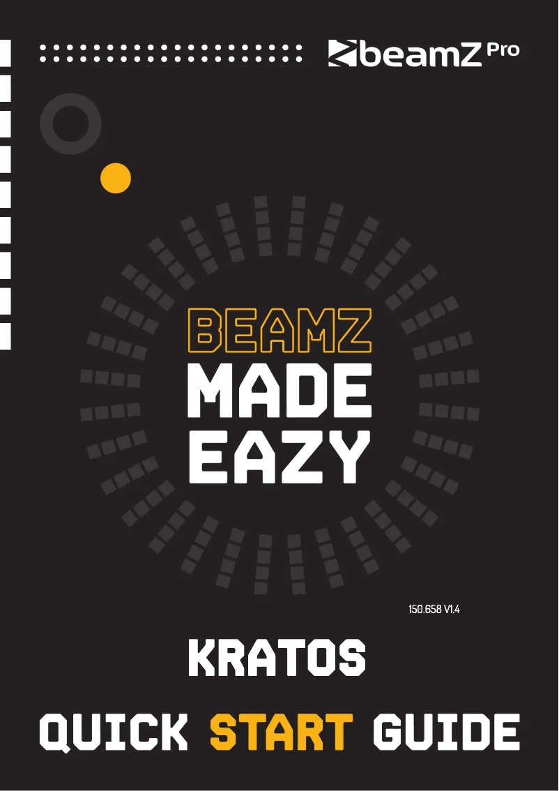 Page 1 de la notice Guide de démarrage rapide BeamZ Kratos