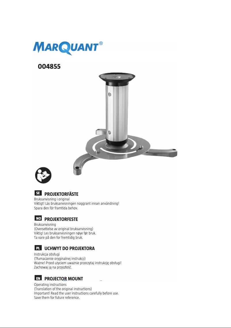 Image de la première page du manuel de l'appareil 004-855