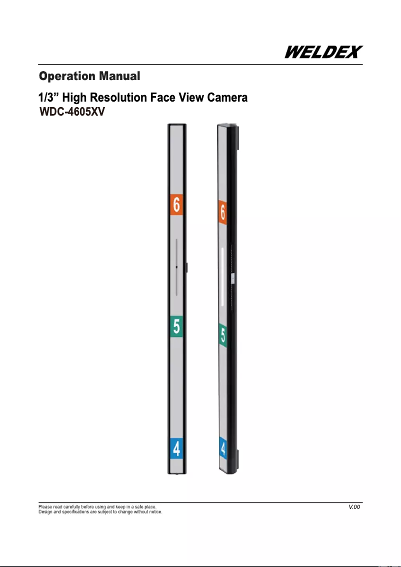 Page 1 de la notice Manuel utilisateur Weldex WDC-4605XV