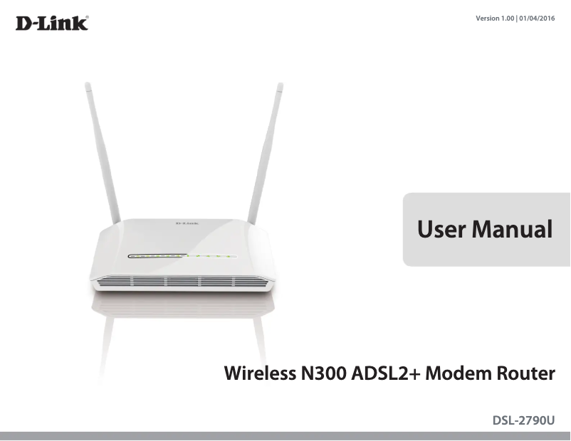 Image de la première page du manuel de l'appareil DSL-2790U