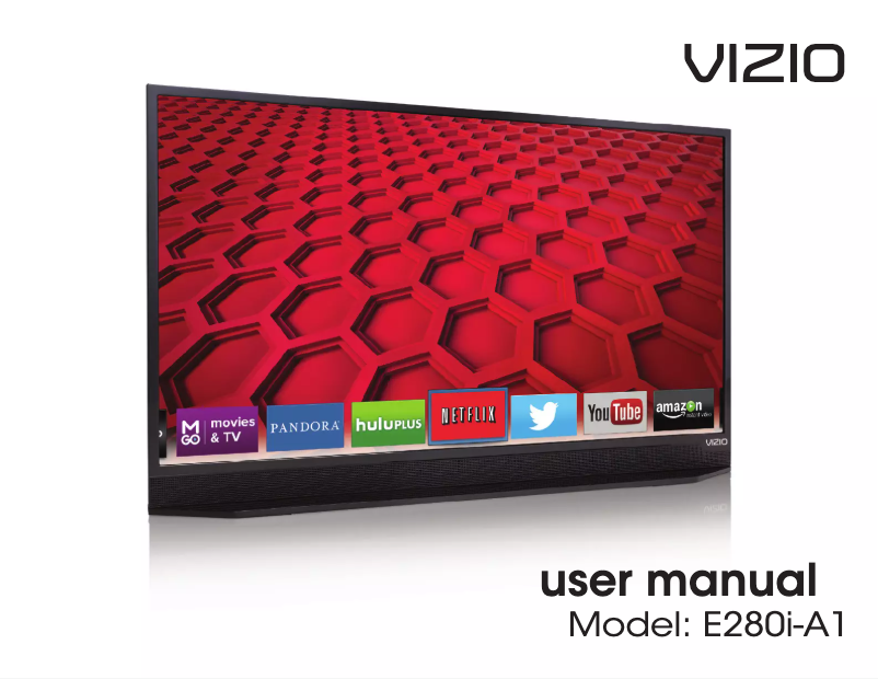 Page 1 de la notice Manuel utilisateur VIZIO E280i-A1