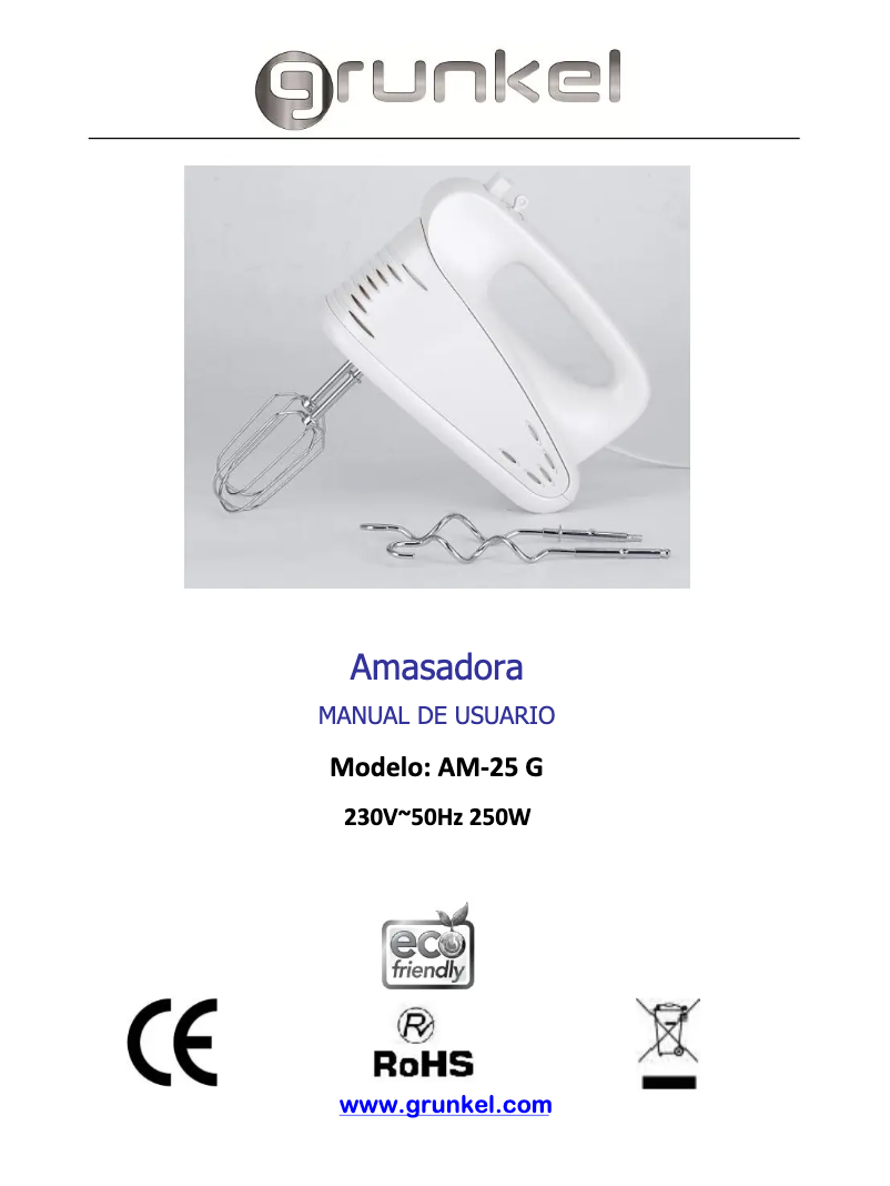 Image de la première page du manuel de l'appareil AM-25G