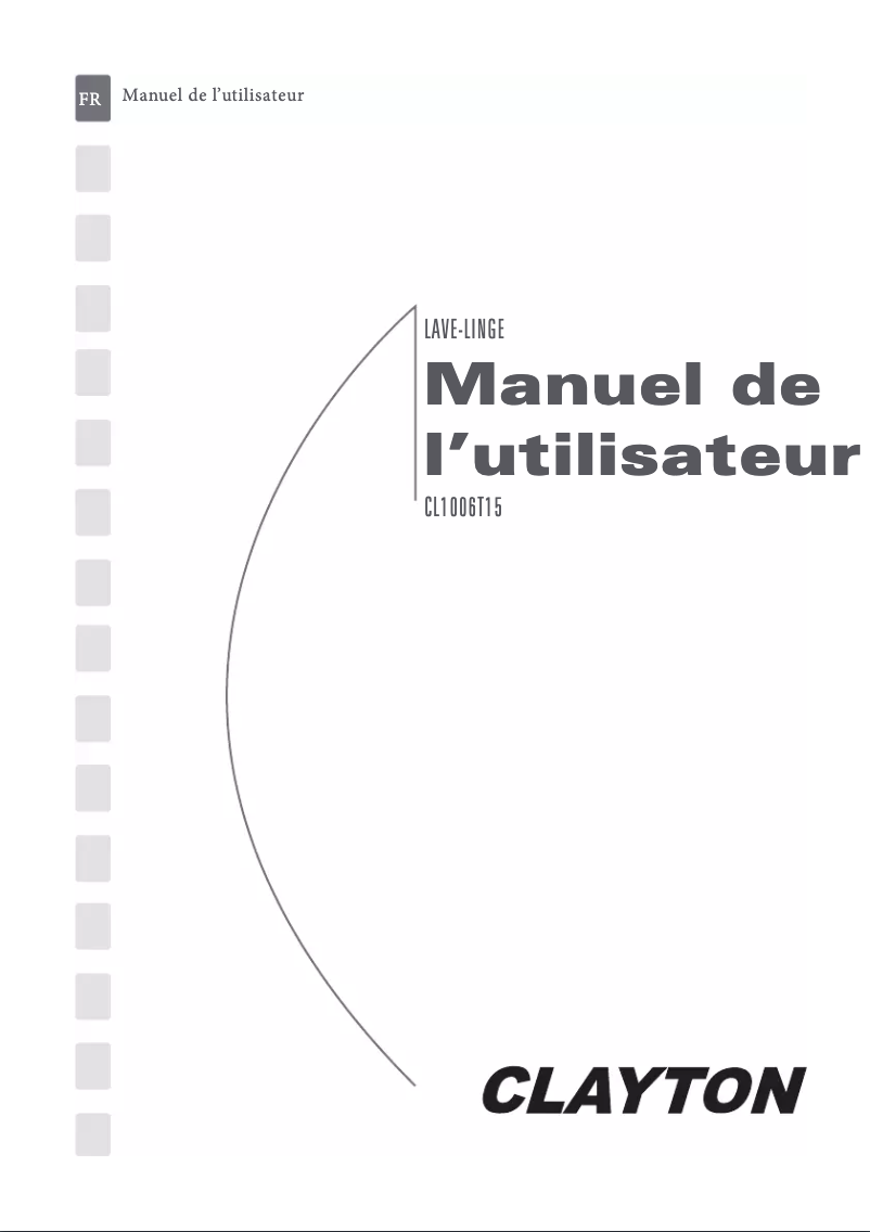 Page 1 de la notice Manuel utilisateur Clayton CL1006T15