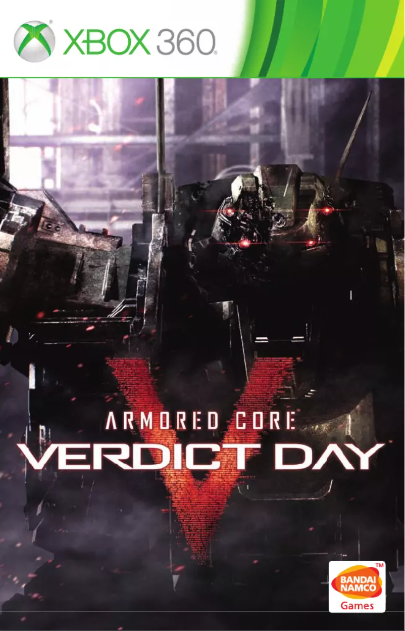 Page 1 of the manual User Manual Namco Bandai Games Armored core: Verdict day (Xbox 360)