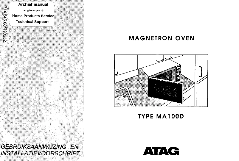 Image de la première page du manuel de l'appareil MA100D