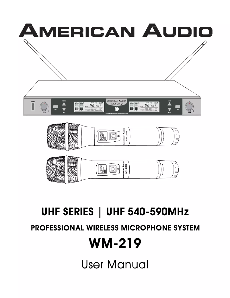 Page n°1 - Manuel utilisateur American Audio WM-219