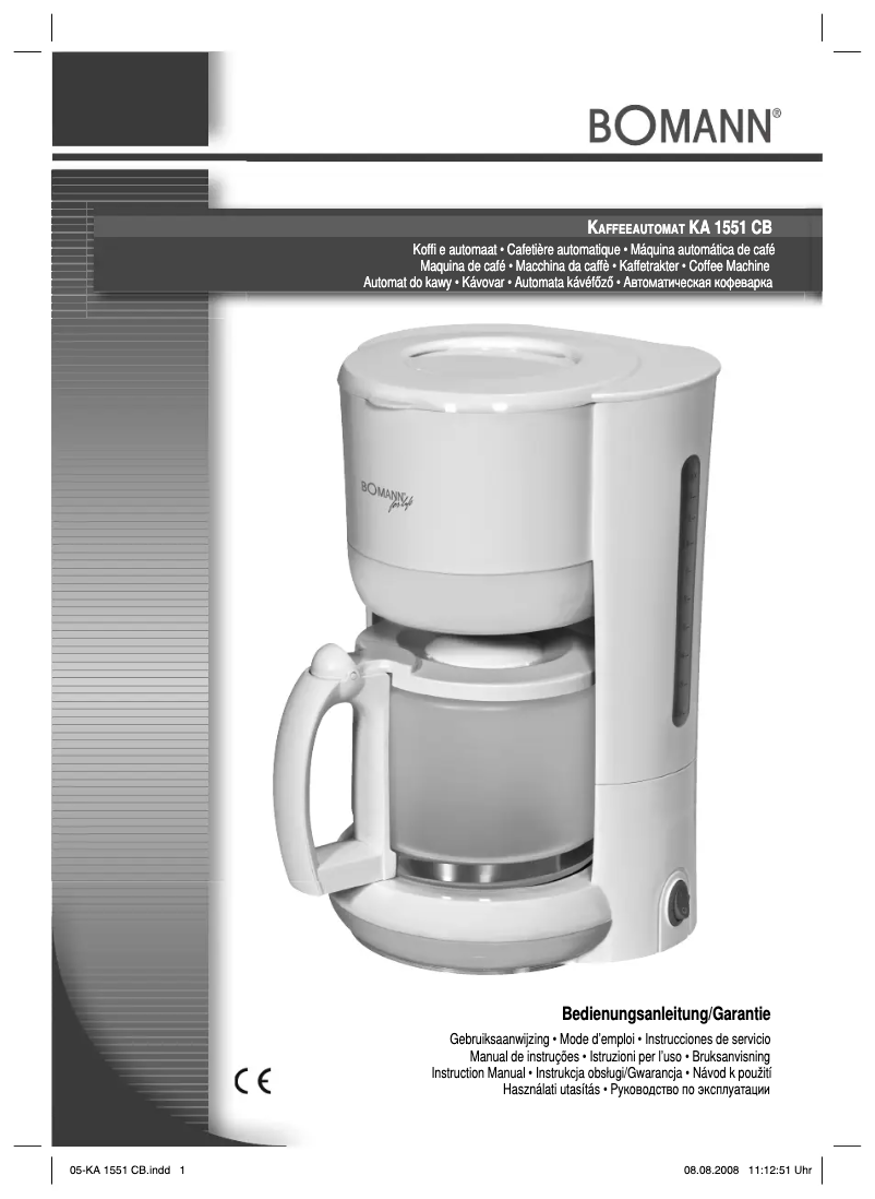 Image de la première page du manuel de l'appareil KA 1551 CB