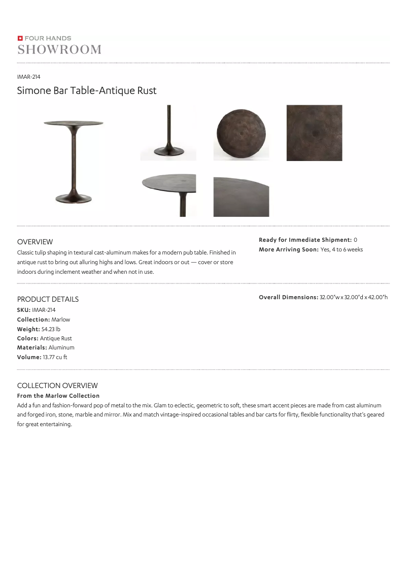 Page 1 de la notice Manuel utilisateur Four Hands IMAR-214