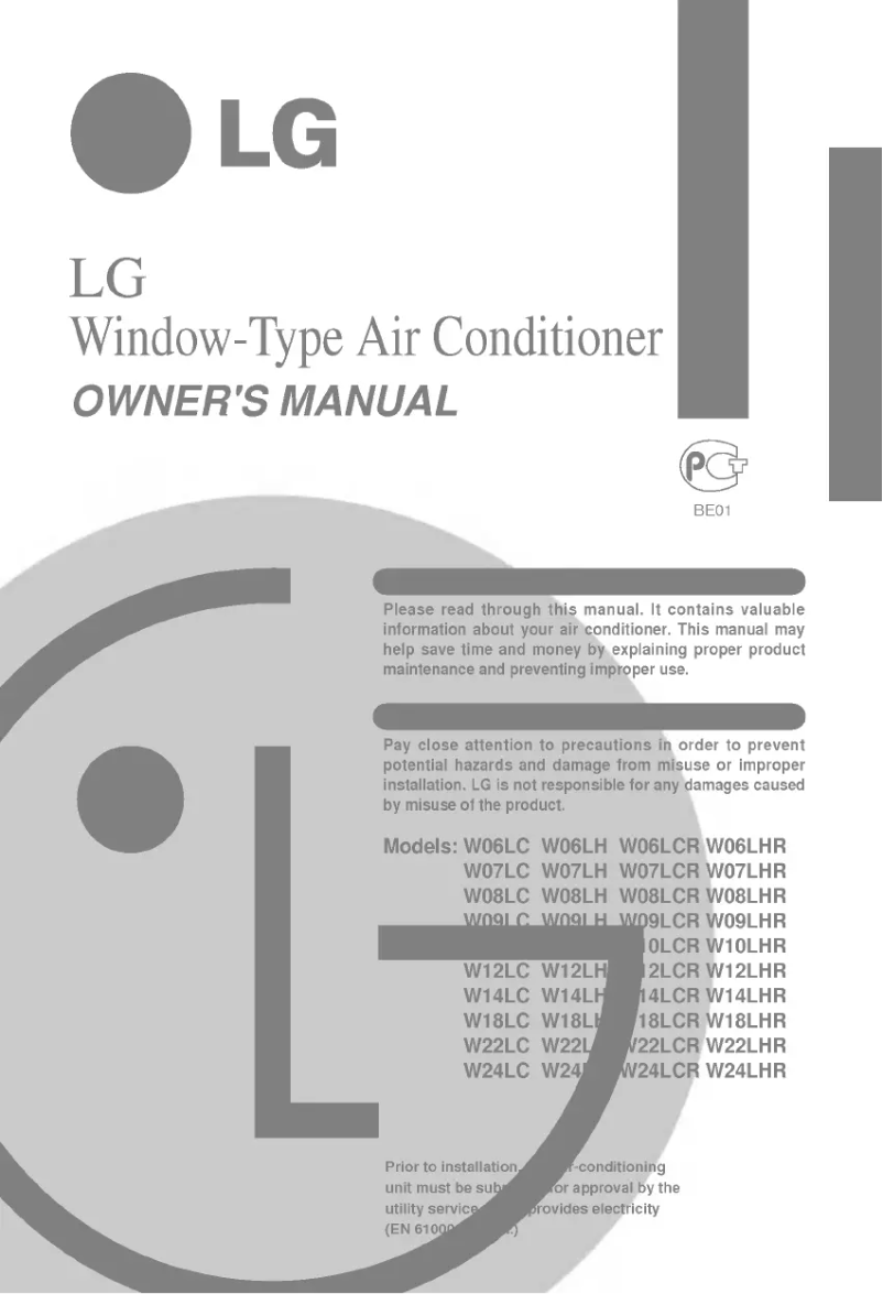 Page n°1 - Manuel utilisateur LG LWC1264AHG