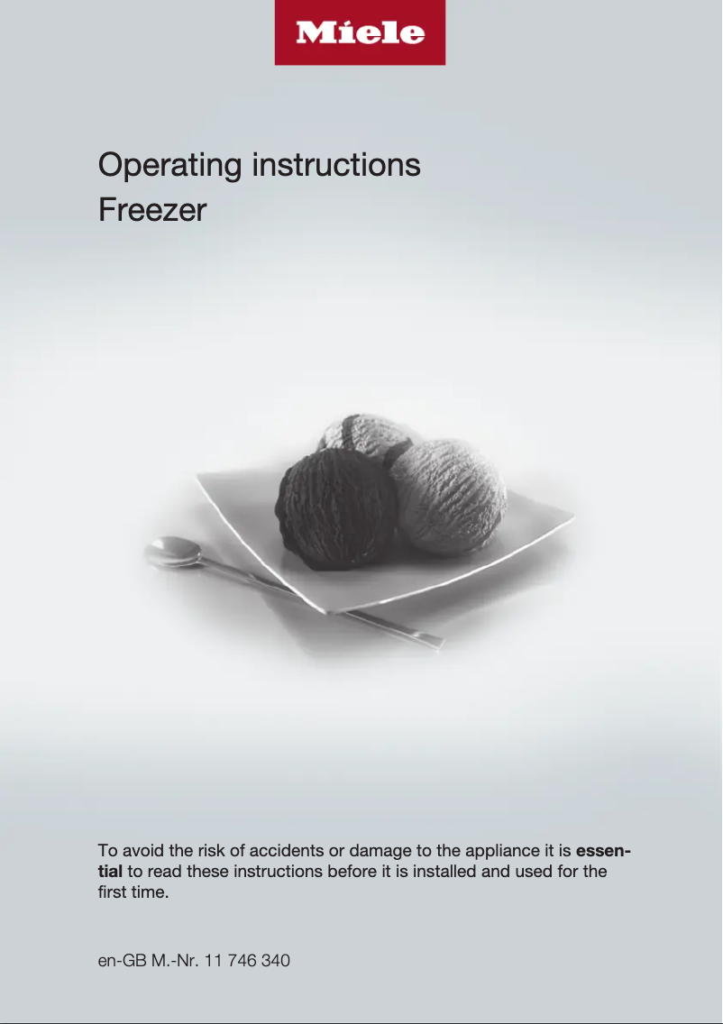 Page 1 de la notice Manuel utilisateur Miele FNS 7794 E