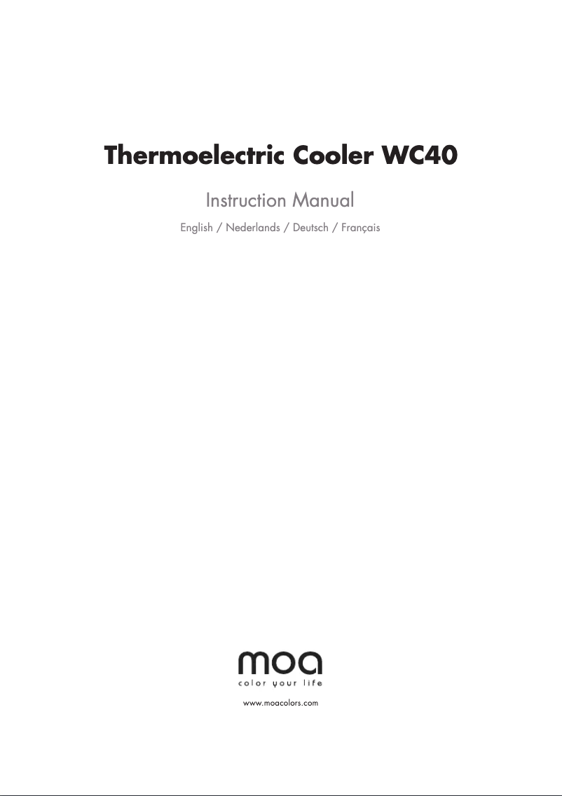 Página 1 del manual Manual de usuario Moa WC40